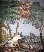 TIEPOLO, Giovanni Domenico Peasants at Rest r France oil painting artist